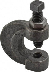 Thomas & Betts - 3/4" Max Flange Thickness, 3/8" Rod L-Clamp with Locknut - 850 Lb Capacity, Steel - Exact Industrial Supply