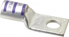 Thomas & Betts - 4/0 AWG Noninsulated Compression Connection Square Ring Terminal - 1/2" Stud, 2-1/2" OAL x 1.03" Wide, Tin Plated Copper Contact - Exact Industrial Supply