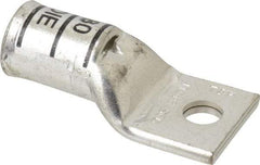 Thomas & Betts - 400 kcmil Wire Noninsulated Compression Connection Square Ring Terminal - 1/2" Stud, 3.31" OAL x 1.61" Wide, Tin Plated Copper Contact - Exact Industrial Supply