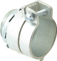 Thomas & Betts - 1" Trade, Malleable Iron Squeeze Clamp Straight FMC Conduit Connector - Noninsulated - Exact Industrial Supply