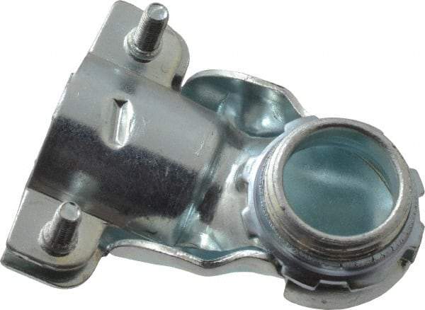 Thomas & Betts - 3/4" Trade, Malleable Iron Squeeze Clamp 90° FMC Conduit Connector - Noninsulated - Exact Industrial Supply