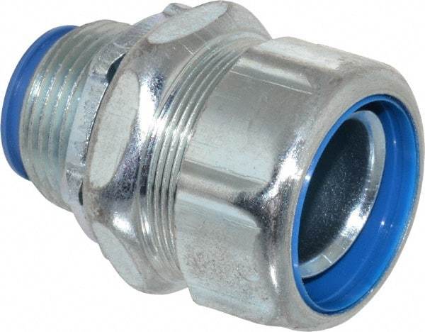 Thomas & Betts - 1" Trade, Steel Threaded Straight Liquidtight Conduit Connector - Insulated - Exact Industrial Supply