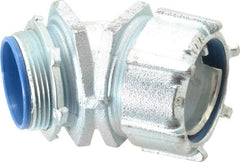 Thomas & Betts - 1-1/2" Trade, Malleable Iron Threaded Angled Liquidtight Conduit Connector - Insulated - Exact Industrial Supply