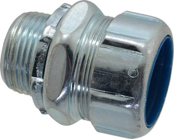 Thomas & Betts - 1" Trade, Steel Threaded Straight Liquidtight Conduit Connector - Noninsulated - Exact Industrial Supply