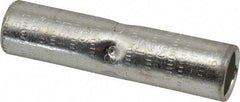 Thomas & Betts - 300mm Wire Size Compatible, Noninsulated, Crimp-On Butt Splice Terminal - 2 Wire Entries, Copper Contacts, Tin Contact Plating, 3-1/2" OAL, White - Exact Industrial Supply