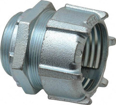 Thomas & Betts - 1-1/2" Trade, Malleable Iron Compression Straight Rigid/Intermediate (IMC) Conduit Connector - Noninsulated - Exact Industrial Supply