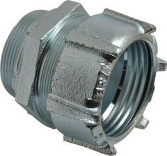 Thomas & Betts - 2" Trade, Malleable Iron Compression Straight Rigid/Intermediate (IMC) Conduit Connector - Noninsulated - Exact Industrial Supply