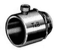 Thomas & Betts - 4" Trade, Malleable Iron Set Screw Straight Rigid/Intermediate (IMC) Conduit Connector - Insulated - Exact Industrial Supply