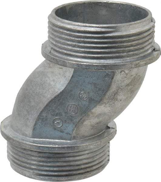 Thomas & Betts - 1-1/2" Trade, Die Cast Zinc Threaded Rigid/Intermediate (IMC) Conduit Nipple - Noninsulated - Exact Industrial Supply