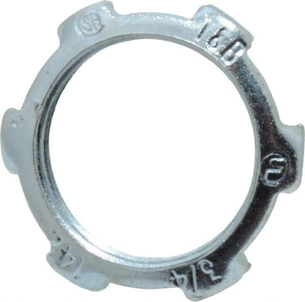 Thomas & Betts - 3/4" Trade, Steel Threaded Rigid/Intermediate (IMC) Conduit Locknut - Noninsulated - Exact Industrial Supply