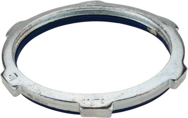 Thomas & Betts - 2" Trade, Steel Threaded Rigid/Intermediate (IMC) Conduit Locknut - Noninsulated - Exact Industrial Supply