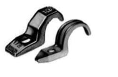 Thomas & Betts - 3" Pipe, Steel, Hot Dipped Galvanized" Pipe or Conduit Strap - 1/2" Bolt, 1 Mounting Hole - Exact Industrial Supply
