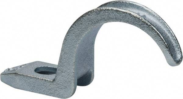 Thomas & Betts - 2" Pipe, Steel, Hot Dipped Galvanized" Pipe or Conduit Strap - 1/2" Bolt, 1 Mounting Hole - Exact Industrial Supply