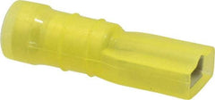 Thomas & Betts - 12 to 10 AWG, Nylon, Fully Insulated, Female Wire Disconnect - 1/4 Inch Wide Tab, Yellow, CSA Certified, RoHS Compliant, UL 94 V-2, UL File E66716, UL Listed - Exact Industrial Supply