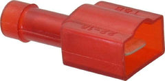 Thomas & Betts - 22 to 18 AWG, Nylon, Fully Insulated, Male Wire Disconnect - 1/4 Inch Wide Tab, Red, CSA Certified, RoHS Compliant, UL 94 V-0, UL File E66716, UL Listed - Exact Industrial Supply