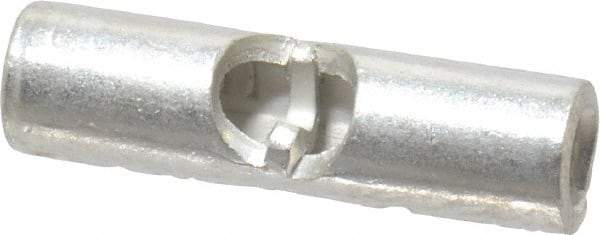 Thomas & Betts - 16 to 14 AWG Compatible, Noninsulated, Crimp-On Butt Splice Terminal - 2 Wire Entries, Copper Contacts, Tin Contact Plating, 0.62" OAL, Blue - Exact Industrial Supply