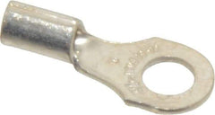 Thomas & Betts - 18-14 AWG Noninsulated Crimp Connection D Shaped Ring Terminal - #8 Stud, 3/4" OAL x 0.31" Wide, Tin Plated Copper Contact - Exact Industrial Supply