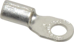 Thomas & Betts - 12-10 AWG Noninsulated Crimp Connection D Shaped Ring Terminal - #8 Stud, 0.82" OAL x 0.31" Wide, Tin Plated Copper Contact - Exact Industrial Supply