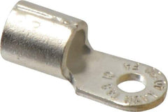 Thomas & Betts - 4 AWG Noninsulated Crimp Connection Circular Ring Terminal - #10 Stud, 1.16" OAL x 0.48" Wide, Tin Plated Copper Contact - Exact Industrial Supply