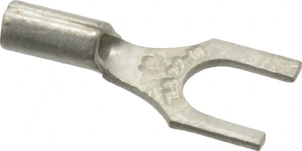 Thomas & Betts - #10 Stud, 22 to 16 AWG Compatible, Noninsulated, Crimp Connection, Standard Fork Terminal - Exact Industrial Supply