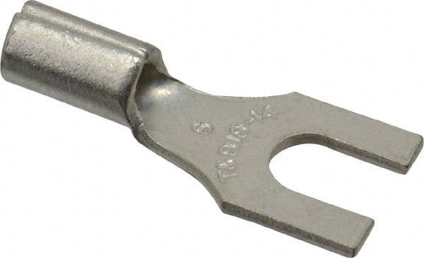 Thomas & Betts - #6 Stud, 18 to 14 AWG Compatible, Noninsulated, Crimp Connection, Standard Fork Terminal - Exact Industrial Supply