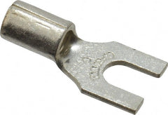 Thomas & Betts - #8 Stud, 12 to 10 AWG Compatible, Noninsulated, Crimp Connection, Standard Fork Terminal - Exact Industrial Supply