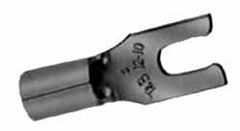 Thomas & Betts - 1/4" Stud, 12 to 10 AWG Compatible, Noninsulated, Crimp Connection, Locking Fork Terminal - Exact Industrial Supply
