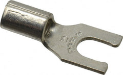 Thomas & Betts - #10 Stud, 12 to 10 AWG Compatible, Noninsulated, Crimp Connection, Locking Fork Terminal - Exact Industrial Supply