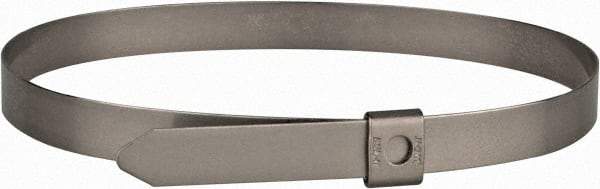 Thomas & Betts - 10" Long Natural (Color) Stainless Steel Standard Cable Tie - 200 Lb Tensile Strength, 0.38mm Thick, 4" Max Bundle Diam - Exact Industrial Supply