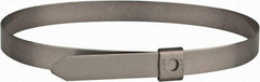 Thomas & Betts - 10" Long Natural (Color) Stainless Steel Standard Cable Tie - 200 Lb Tensile Strength, 0.38mm Thick, 4" Max Bundle Diam - Exact Industrial Supply