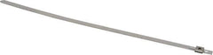 Thomas & Betts - 6-1/2" Long Natural (Color) Stainless Steel Standard Cable Tie - 100 Lb Tensile Strength, 0.38mm Thick, 25mm Max Bundle Diam - Exact Industrial Supply