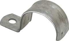 Thomas & Betts - 1-1/4" Pipe, Steel, Zinc Plated" Pipe or Conduit Strap - 1 Mounting Hole - Exact Industrial Supply