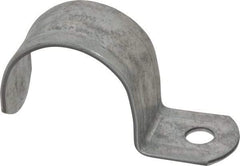 Thomas & Betts - 1-1/2" Pipe, Steel, Zinc Plated" Pipe or Conduit Strap - 1 Mounting Hole - Exact Industrial Supply