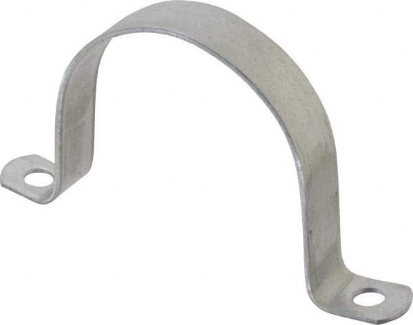 Thomas & Betts - 3-1/2 Pipe, Steel, Zinc Plated Pipe or Conduit Strap - 2 Mounting Holes - Exact Industrial Supply
