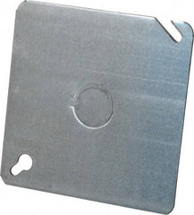 Thomas & Betts - Electrical Outlet Box Steel Face Cover - 4" Overall Width - Exact Industrial Supply