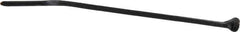 Thomas & Betts - 3.62" Long Black Nylon Standard Cable Tie - 18 Lb Tensile Strength, 0.75mm Thick, 16mm Max Bundle Diam - Exact Industrial Supply