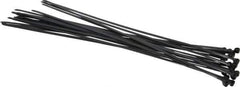 Thomas & Betts - 14.2" Long Black Nylon Standard Cable Tie - 50 Lb Tensile Strength, 1.4mm Thick, 101.6mm Max Bundle Diam - Exact Industrial Supply