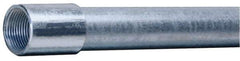 Made in USA - 1" Trade Size, 10' Long, Rigid Conduit - Steel, 1" ID - Exact Industrial Supply