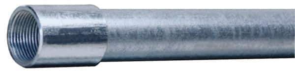 Made in USA - 1-1/4" Trade Size, 10' Long, Rigid Conduit - Steel, 1-1/4" ID - Exact Industrial Supply