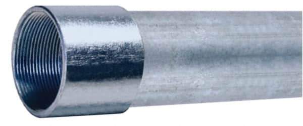 Made in USA - 2" Trade Size, 10' Long, Rigid Conduit - Steel, 2" ID - Exact Industrial Supply