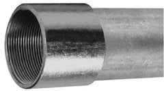 Made in USA - 3-1/2" Trade Size, 10' Long, Rigid Conduit - Steel, 3-1/2" ID - Exact Industrial Supply