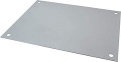 Wiegmann - 13" OAW x 17" OAH Powder Coat Finish Electrical Enclosure Back Panel - 20" x 16" Box, 14 Gauge Steel, Use with B201607CH/B201609CH/LOH201606/N12162006/N12162008/N12201606/N12201608/N12201610/N12201612/RHC201606 - Exact Industrial Supply
