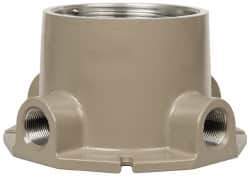 Hubbell Killark - Gray Light Fixture Ceiling Bracket - For Use with Hazardous Location HID Fixture - EZ Series, CSA File LR11713, UL File E10514 & E91793 - Exact Industrial Supply