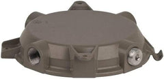 Hubbell Killark - Gray Light Fixture Ceiling Cap - For Use with Hazardous Location HID Fixture - MB Series, CSA File LR11713, UL File E10514 & E91793 - Exact Industrial Supply