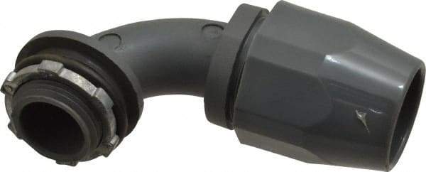 Thomas & Betts - 3/4" Trade, Thermoplastic Threaded Angled Liquidtight Conduit Connector - Insulated - Exact Industrial Supply