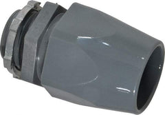 Thomas & Betts - 1" Trade, Thermoplastic Threaded Straight Liquidtight Conduit Connector - Insulated - Exact Industrial Supply