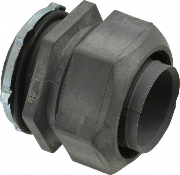 Thomas & Betts - 1-1/2" Trade, Thermoplastic Threaded Straight Liquidtight Conduit Connector - Insulated - Exact Industrial Supply