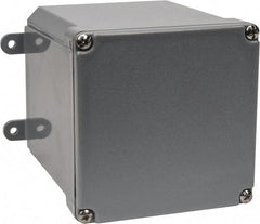 Thomas & Betts - PVC Junction Box Enclosure Screw Flat Cover - NEMA 4, 4X, 6P, 4" Wide x 4" High x 4" Deep, Corrosion Resistant - Exact Industrial Supply