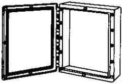 Thomas & Betts - Thermoplastic Standard Enclosure Hinge Flat Cover - NEMA 1, 2, 3, 4, 12, 3S, 3SX, 3X, 4X, 16-1/2" Wide x 20-1/2" High x 11-1/2" Deep - Exact Industrial Supply