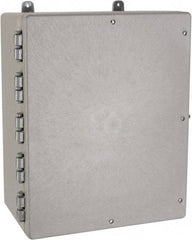 Thomas & Betts - Thermoplastic Standard Enclosure Hinge Flat Cover - NEMA 1, 2, 3, 4, 12, 3S, 3SX, 3X, 4X, 16-1/2" Wide x 20" High x 9-1/2" Deep - Exact Industrial Supply